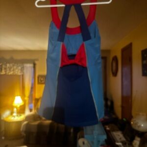 Stylish Blue and Red Women's Dress